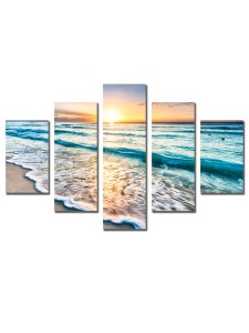 5pcs Sea Print Wall Painting Without Frame