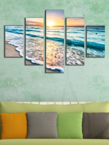 5pcs Sea Print Wall Painting Without Frame