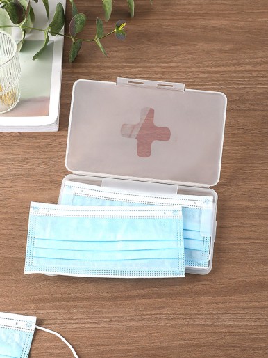 1pc Portable Face Cover Storage Box