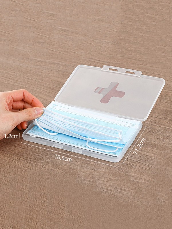 1pc Portable Face Cover Storage Box