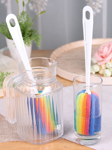 1pc Color Block Water Bottle Cleaning Brush