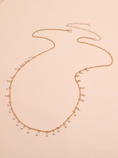 Faux Pearl Waist Chain