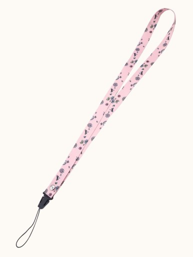 1pc Flower Print Lanyard