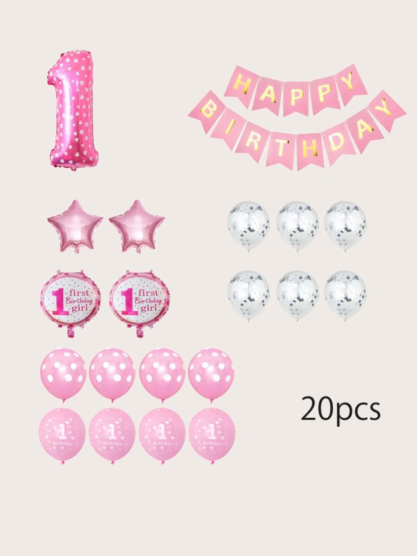 20pcs Birthday Decorative Balloon Set