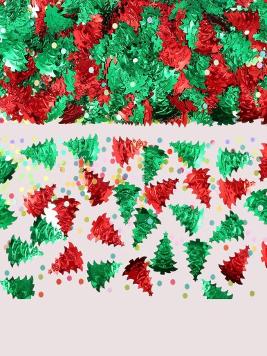 1pack Christmas Tree Shaped Throwing Confetti