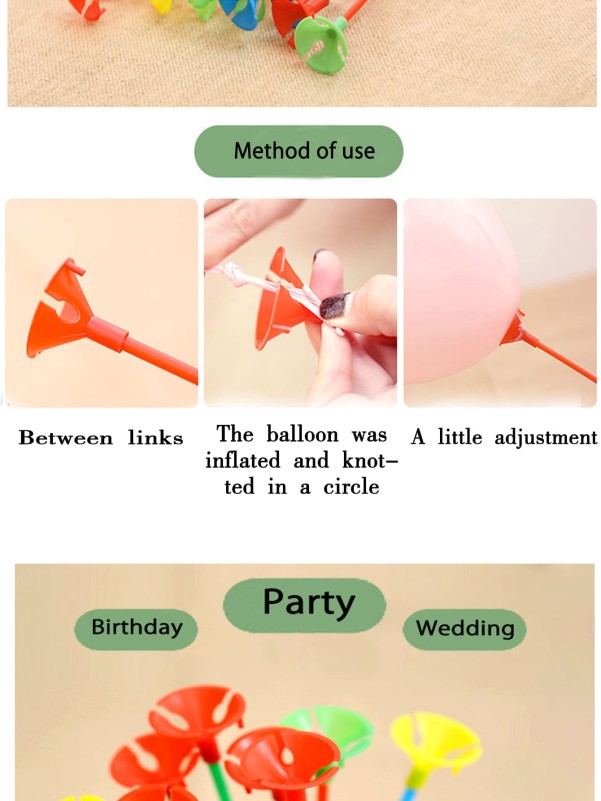 10pcs Latex Balloon Stick