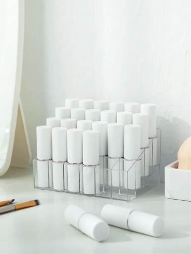 1pc 24 Grid Clear Lipstick Storage Box