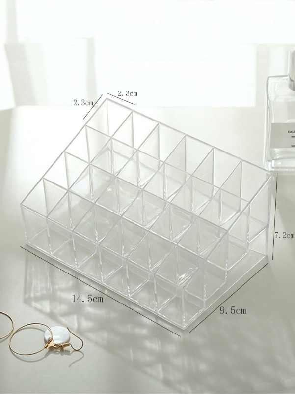 1pc 24 Grid Clear Lipstick Storage Box