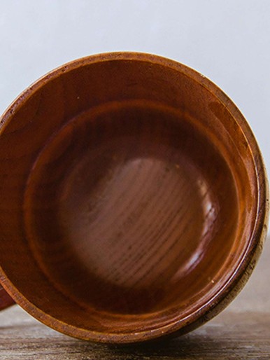 Wooden Water Cup With Handle 1pc