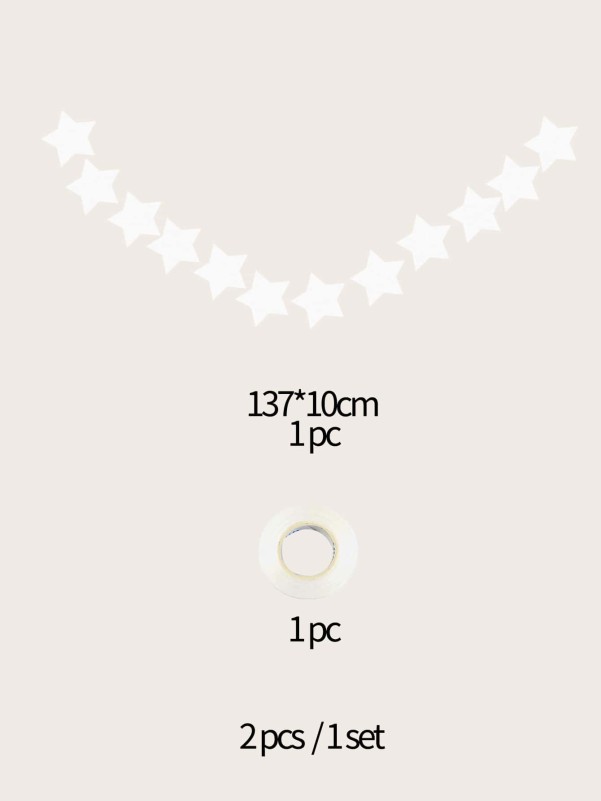 1set Star Decorative Pull Flag