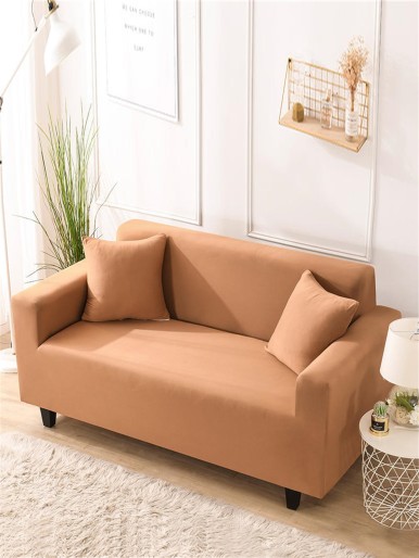 Solid Stretchy Sofa Cover Without Cushion