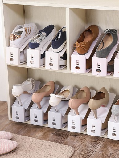 1pc Double Layer Random Shoes Rack