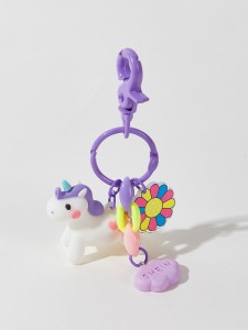 SHEIN Unicorn Charm Keychain