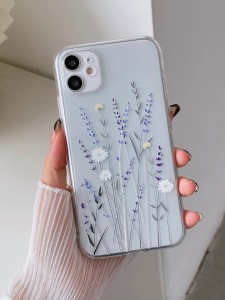 1pc Plant Print Case Compatible With iPhone