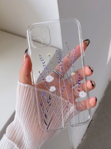 1pc Plant Print Case Compatible With iPhone