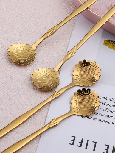 4pcs Sunflower Spoon Set