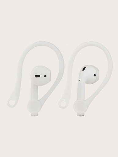 حلقات خطافية للأذن من السيليكون، حبل مضاد للضياع متوافق مع Airpods