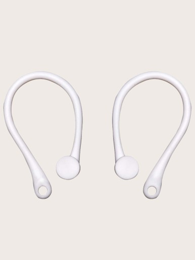 حلقات خطافية للأذن من السيليكون، حبل مضاد للضياع متوافق مع Airpods