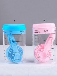 1pc Measuring Cup With 6pcs Measuring Spoon