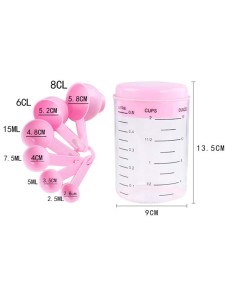 1pc Measuring Cup With 6pcs Measuring Spoon