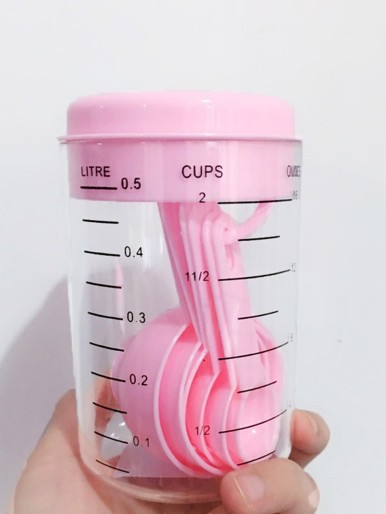 1pc Measuring Cup With 6pcs Measuring Spoon