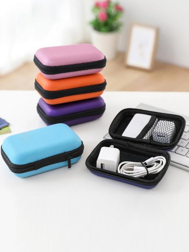 Random Color Earphone Storage Bag 1pc