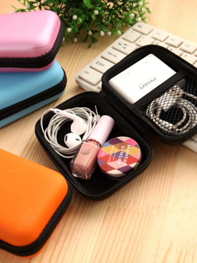 Random Color Earphone Storage Bag 1pc