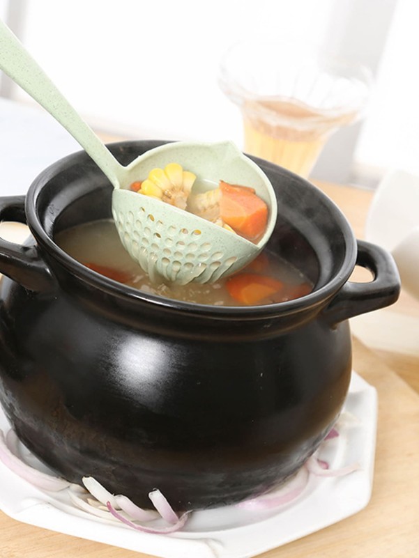 1pc Random Color 2 In 1 Soup Colander