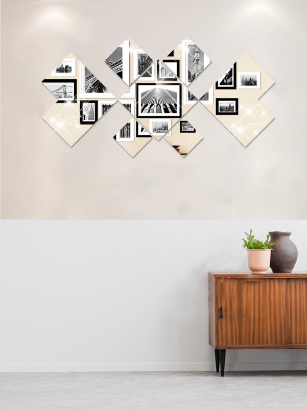 1set Mirror Surface Wall Sticker