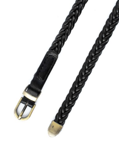 Men Woven PU Leather Belt