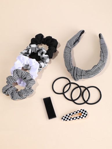 20pcs Plaid Pattern Hair Accessory