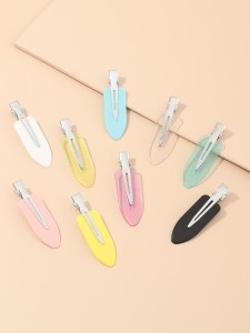 9pcs Solid Hair Clip