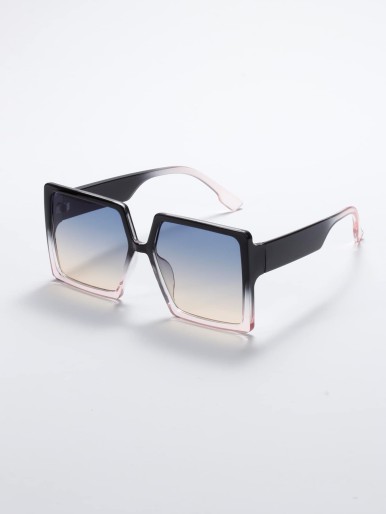 Acrylic Frame Ombre Lens Fashion Glasses