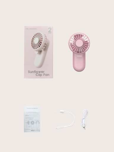 1pc Electric Handheld Fan With Clip