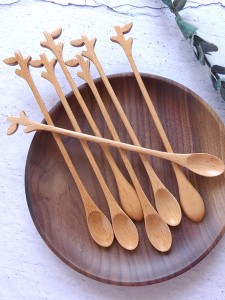 1pc Branch Design Wooden Spoon