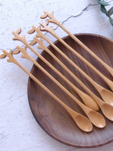 1pc Branch Design Wooden Spoon