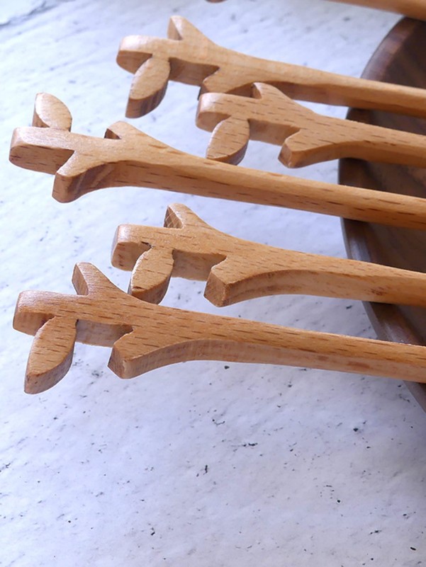 1pc Branch Design Wooden Spoon