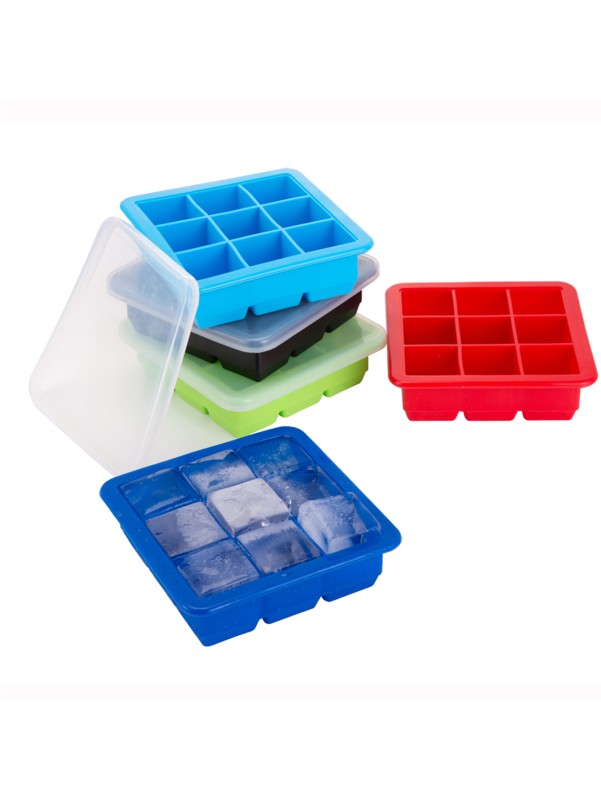 1pc Random 9 Grid Ice Mold With Lid