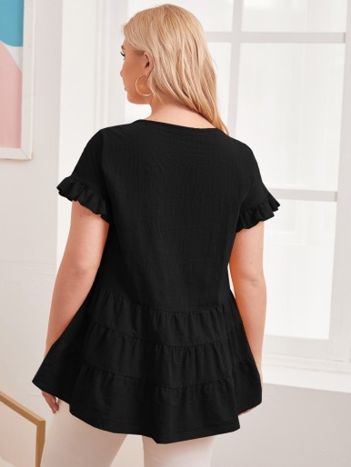 بلاس إلى بلوزة بأكمام واسعة من Peplum