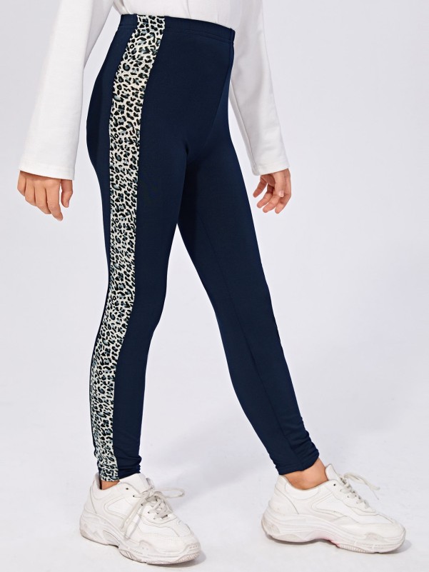 Girls Leopard Sideseam Leggings