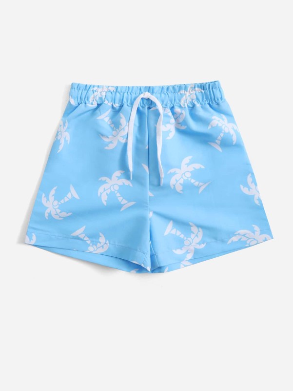 Toddler Boys Coconut Tree Print Swim Shorts