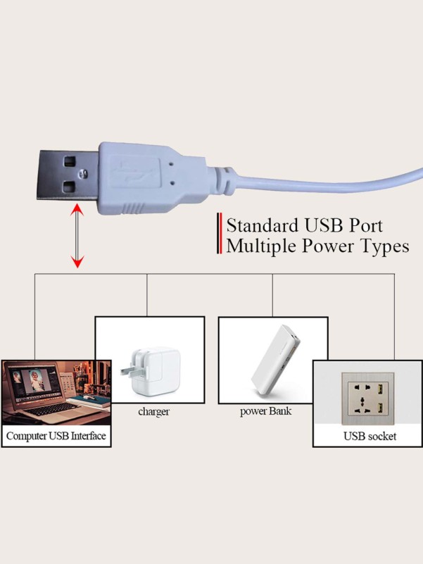 1 قطعة USB مصباح ليد