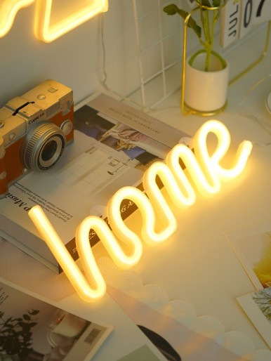 Letter Design Neon Light