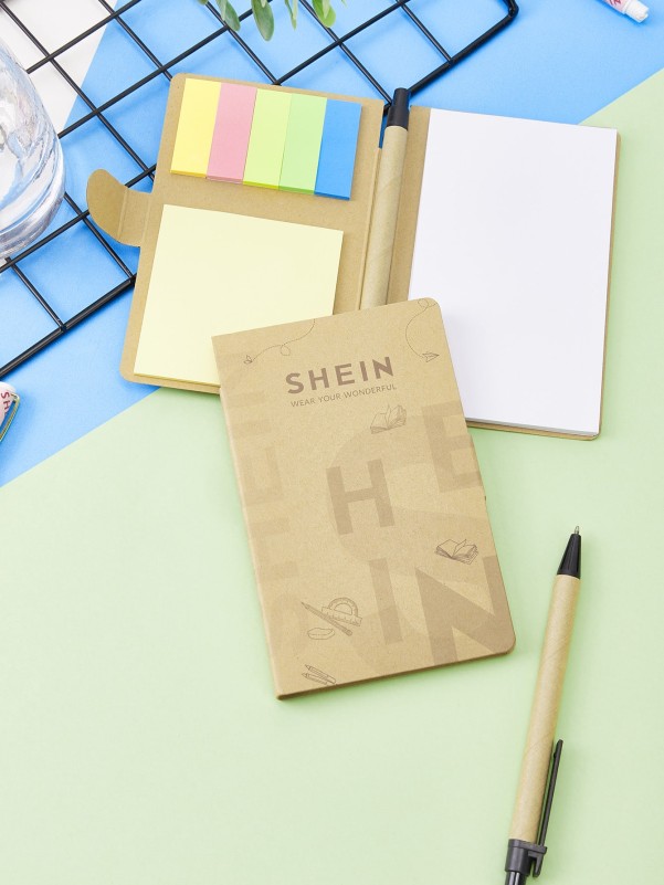 SHEIN 1pc Letter Graphic Notebook