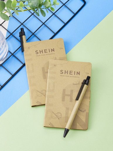 SHEIN 1pc Letter Graphic Notebook