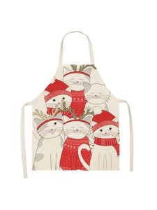 Christmas Cat Print Apron