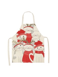 Christmas Cat Print Apron