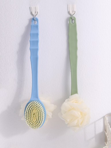 1pc Random Color 2 In 1 Bath Brush