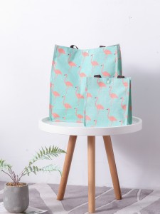 1pc Flamingo Print Lunch Bag