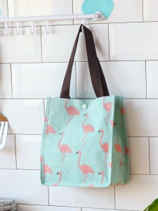 1pc Flamingo Print Lunch Bag